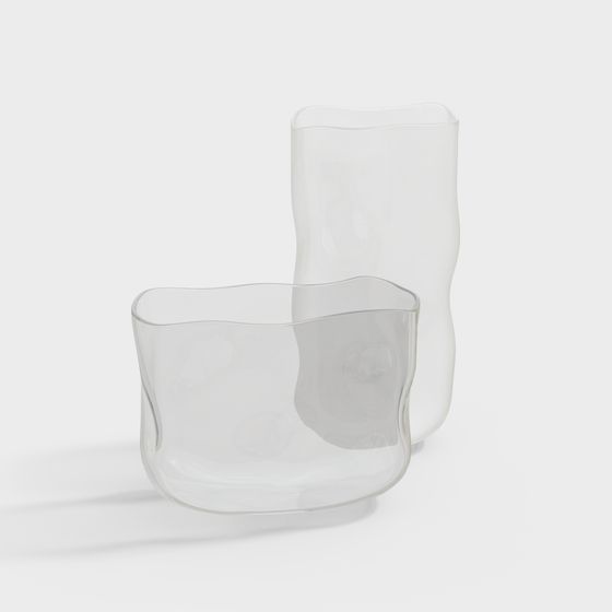 Set di bicchieri in vetro minimalista moderno