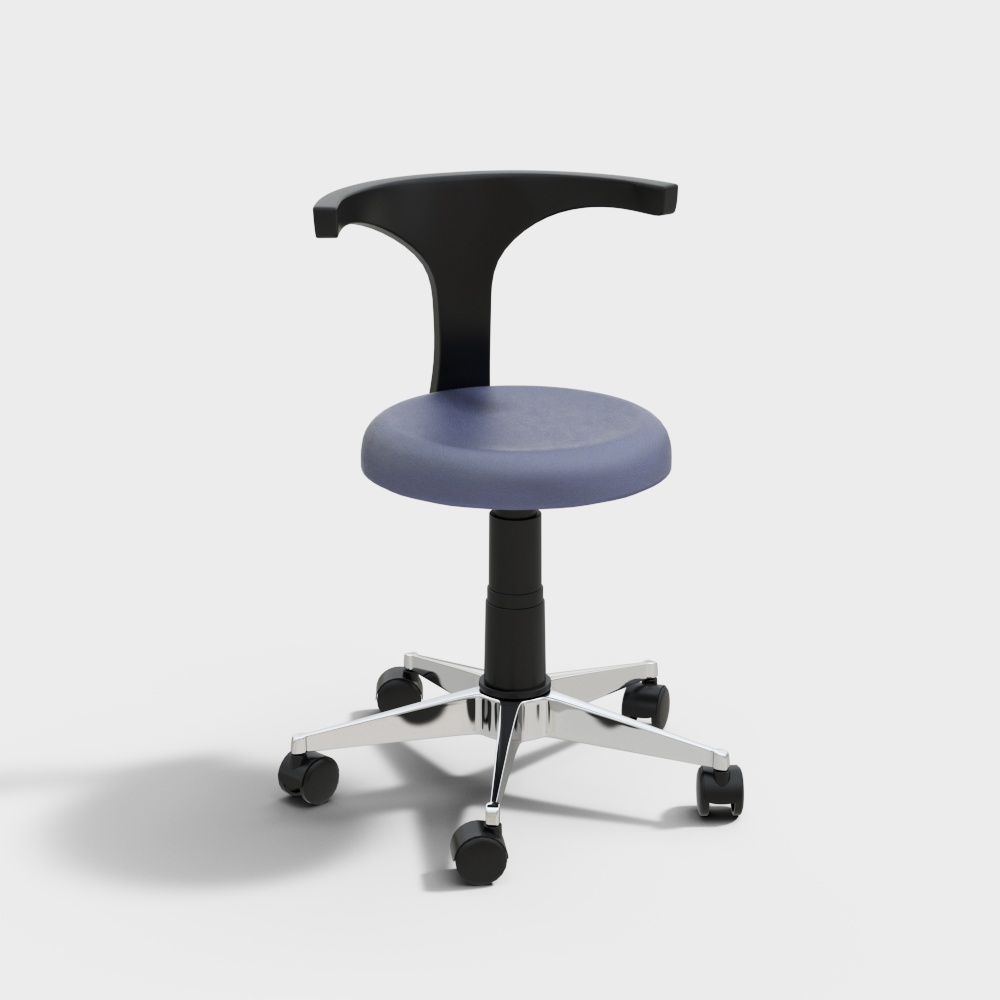 簡約織帶滾輪旋轉椅