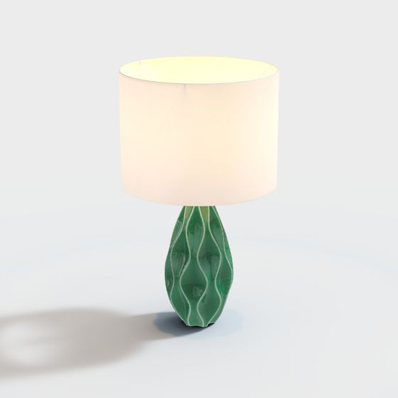 Green Light 3D model Table Lamp for Modern Spaces