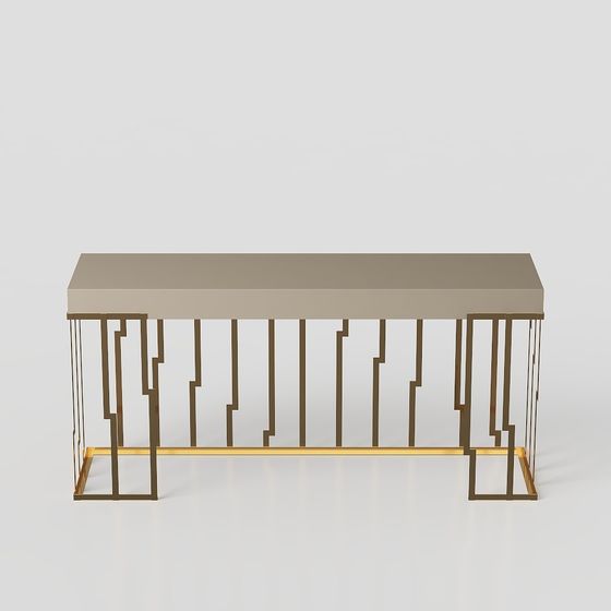 Tavolo Decorativo in Metallo di Lusso Leggero