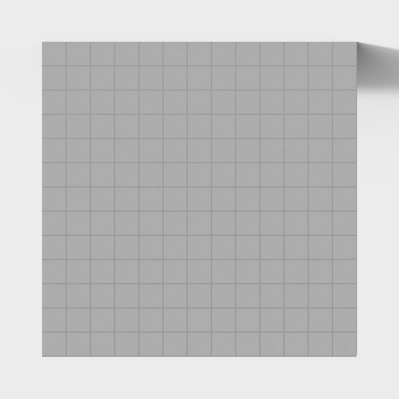 Grid World Low-Polygon 3D Model
