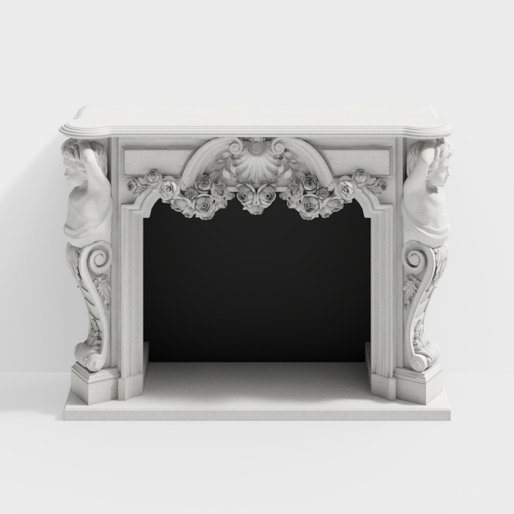 เตาผิงประติมากรรมสไตล์ยุโรป