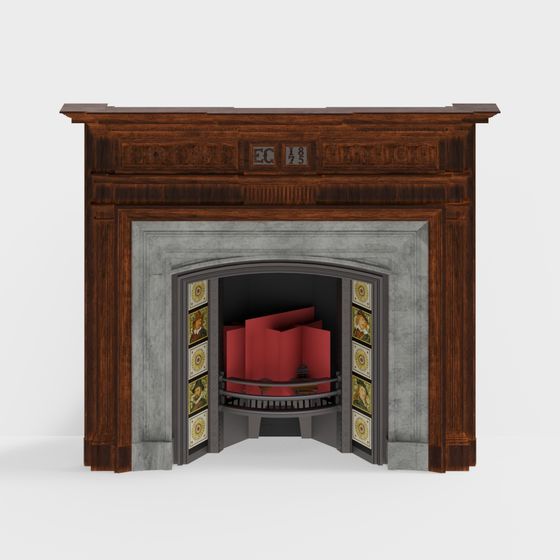 Victorian Fireplace 3D model for Creative Spaces