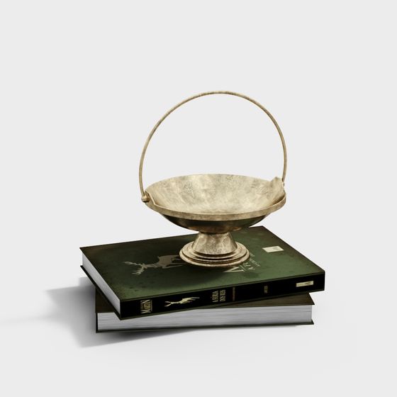 Vintage Metal Basket 3D Model for Artistic Spaces