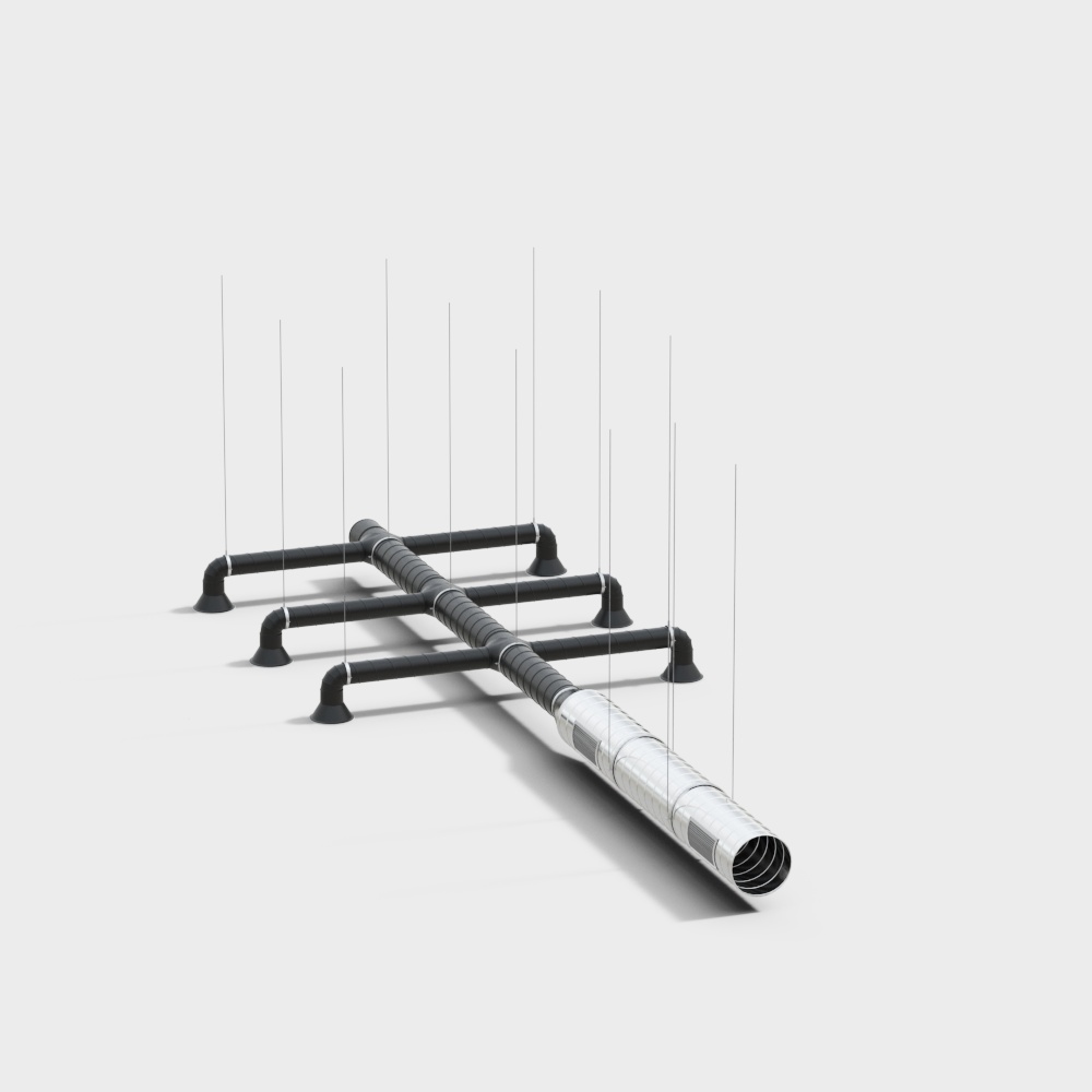 Suspended ceiling pipes