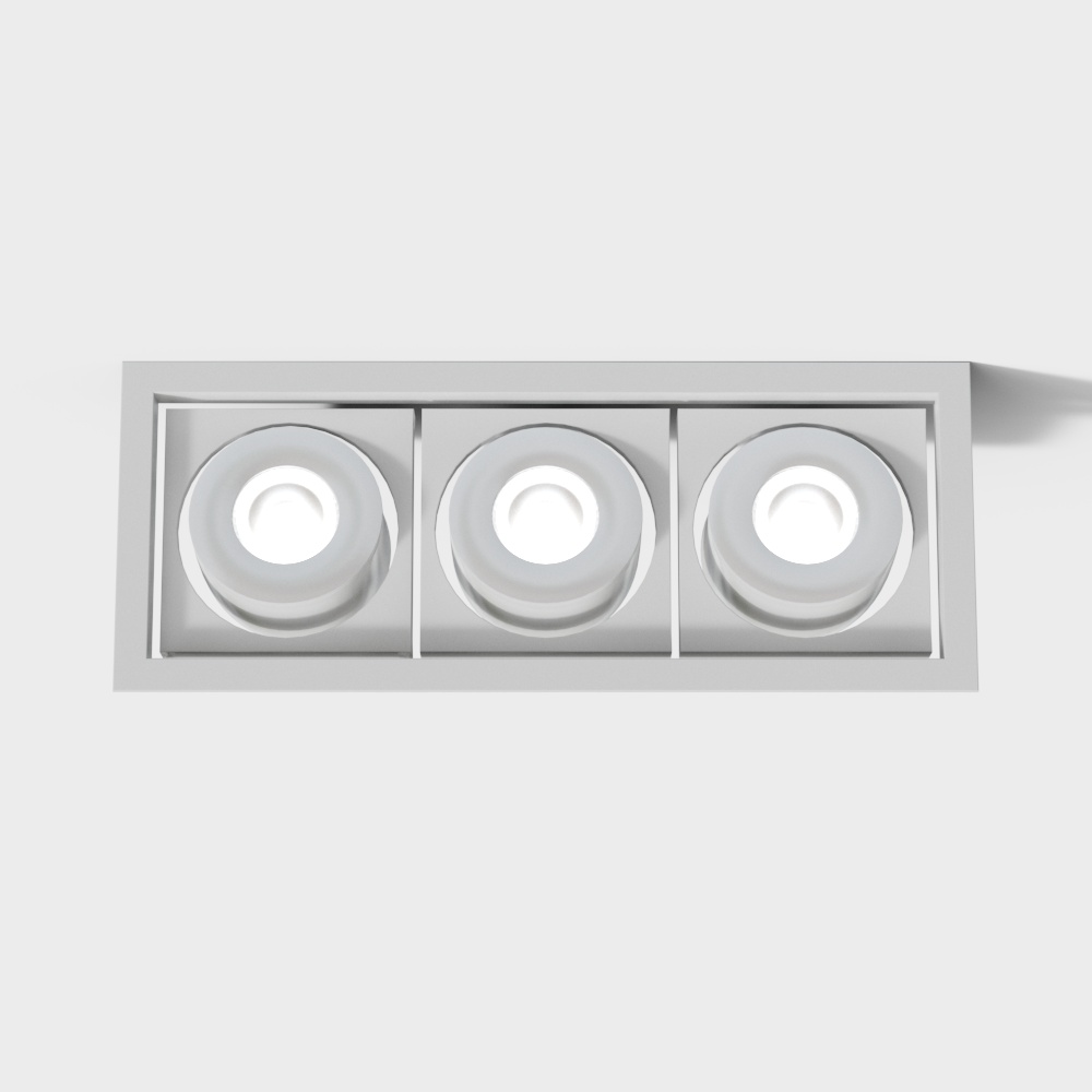 Simple led three-headed downlight