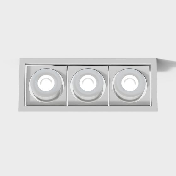 Triple Light Fixture 3D Model for Modern Spaces