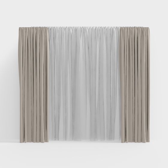 Trendy Drapes 3D Model for Stylish Interiors