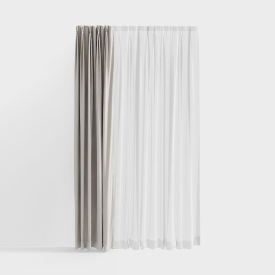 Flowing Curtain 3D model for Modern Interiors