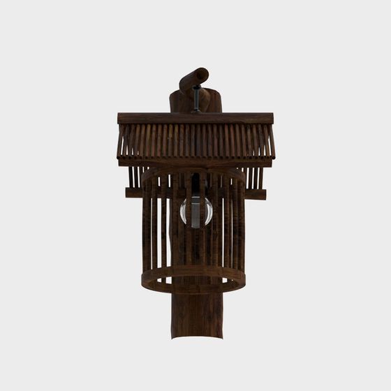 Elegant Oriental Lantern 3D model