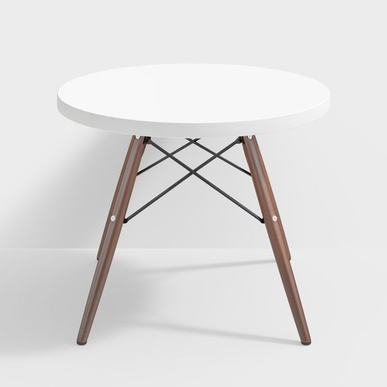 Mesa redonda de madera china simple