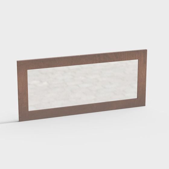 Stylish Low-Poly Mirror 3D model for Modern Interiors