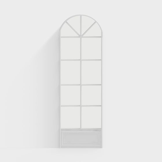 Elegant French Glass Partition in White for Stylish Interiors