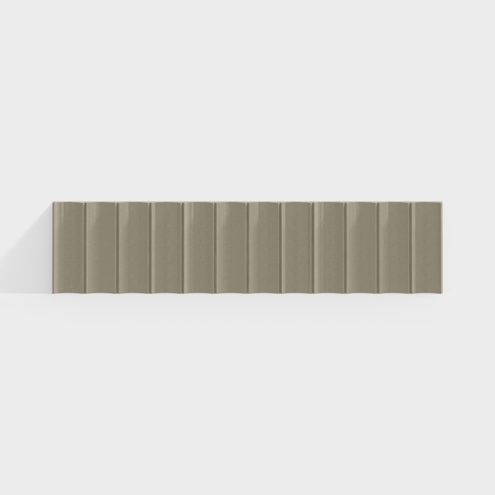 Modern wave board with plaster