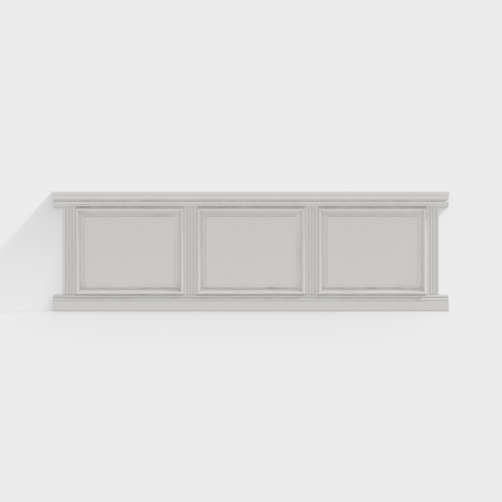 Modern simple European white half skirt siding