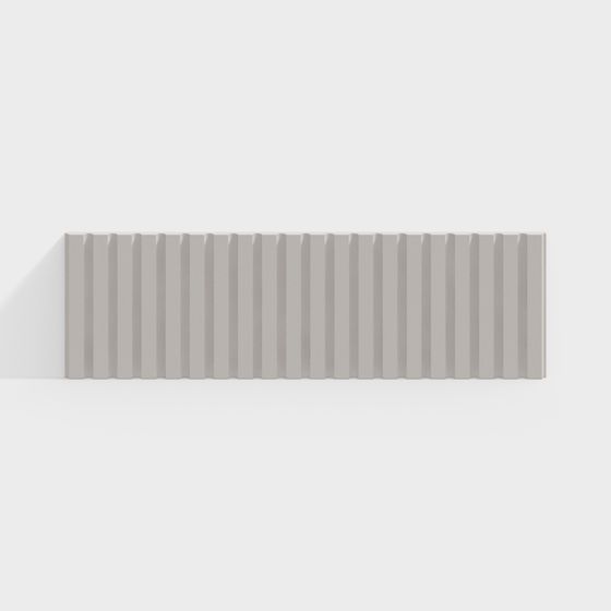 Low Polygon Gray Concrete Wall 3D model