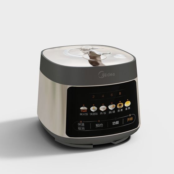Stylish Electric Rice Cooker 3D model for Modern Interiors