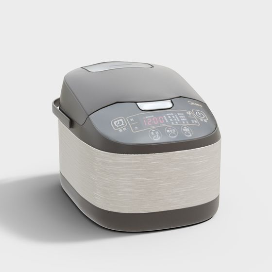Smart Rice Cooker 3D Model with Sleek Design