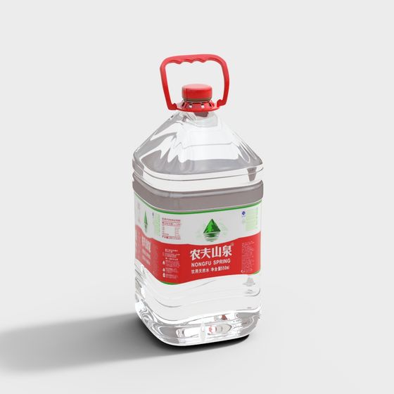 Realistic Nongfu Spring 5-Gallon Water Bottle 3D model