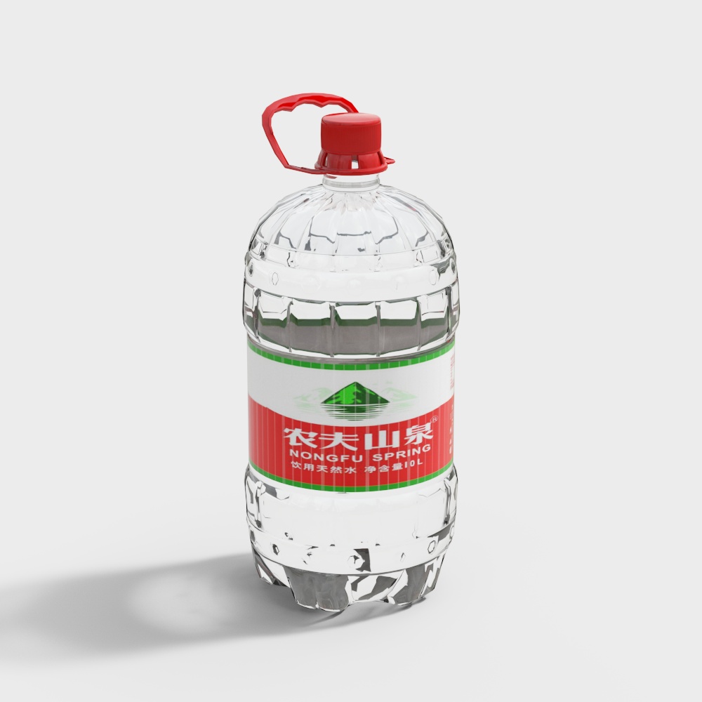 Realistic 10L Plastic Bottle 3D Model