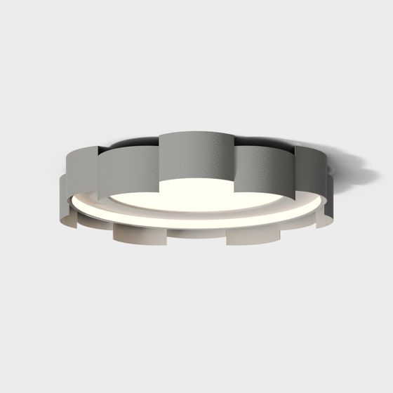 Ring Shadow Low Poly Light Fixture 3D model