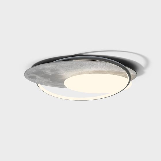 LED Ceiling Light 3D Model Inspired by Moonlight