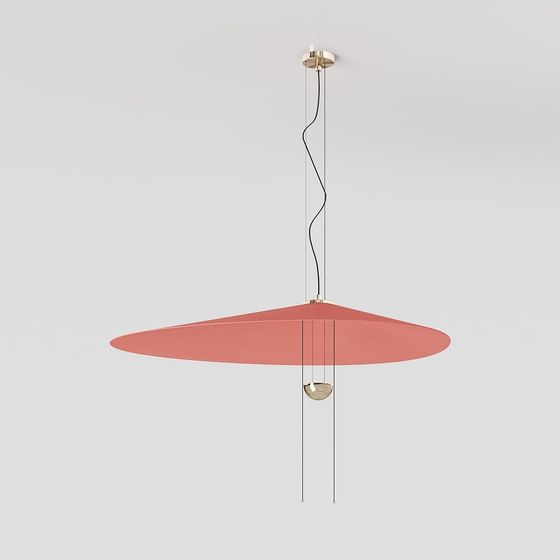 Stylish Coral Color 3D Pendant Lamp Model