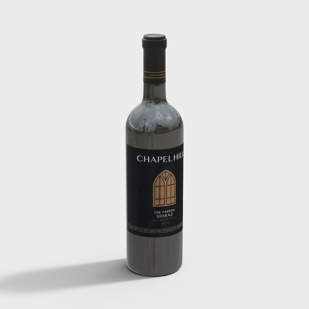 Modern wine bottle