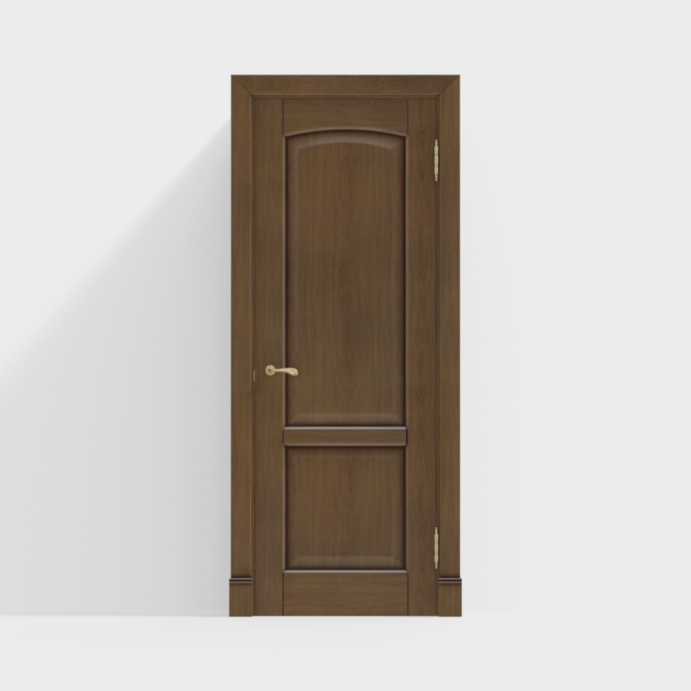 Simple European lacquered wood single entrance door