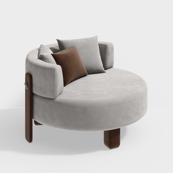 Curve Comfort 3D model Sofa for Modern Interiors
