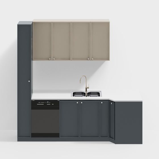 Modern Kitchen Cabinet 3D model Design