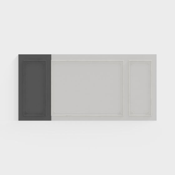 Minimalist Panel Door 3D model for Modern Interiors
