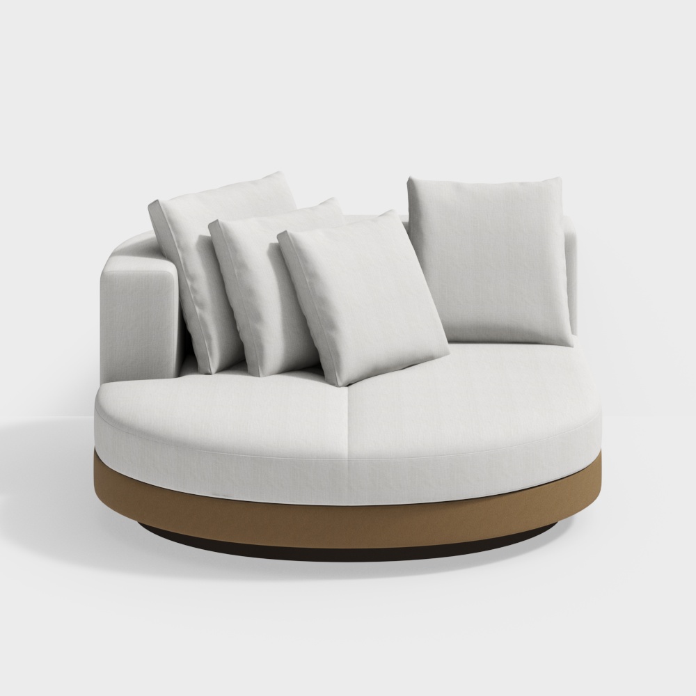 Modern Minimalist Premium Collection CLJ-CX-2176 Round Modular Sofa - Round Chaise Lounge