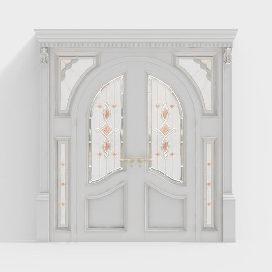 Cửa đôi chạm khắc vintage châu Âu