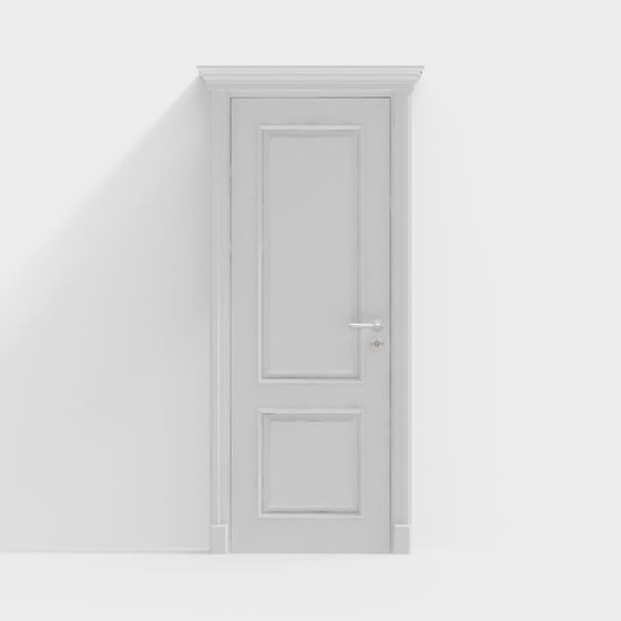 Elegant Minimalist Door 3D model Inspired by Classic European Style