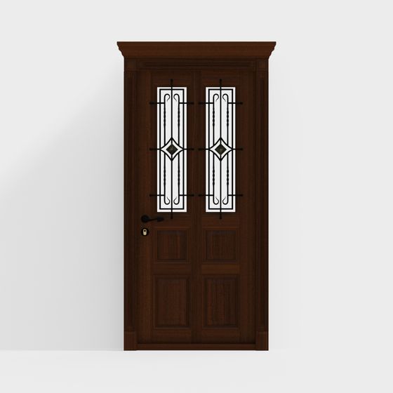 Vintage Wooden Door 3D model