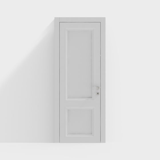 Elegant Minimalist 3D Door Model Inspired by Classic European Design