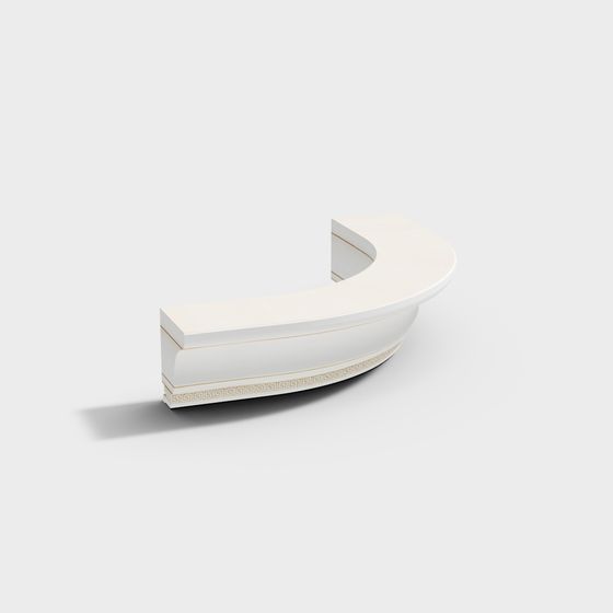 Elegant Reception Desk 3D model