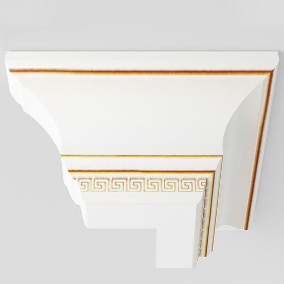 Elegant Roman Column Capital 3D model