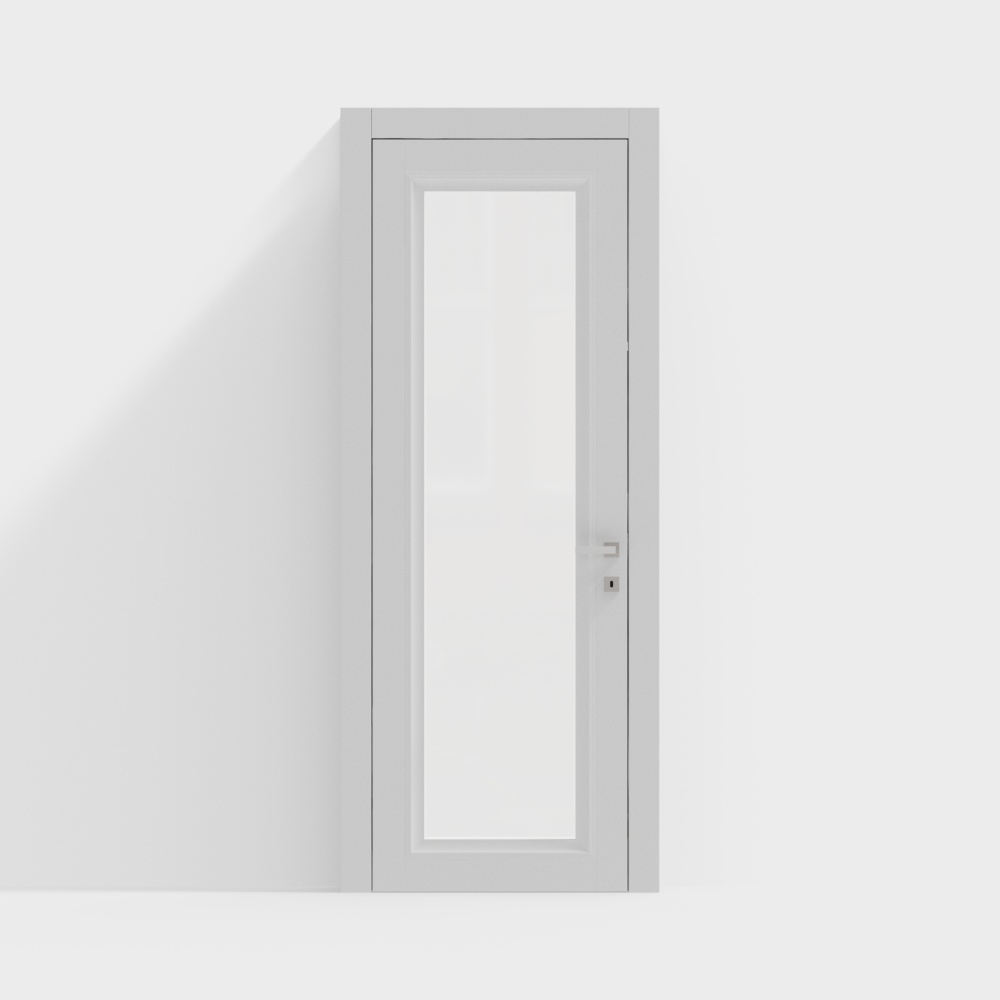 Modern minimalist glass interior door