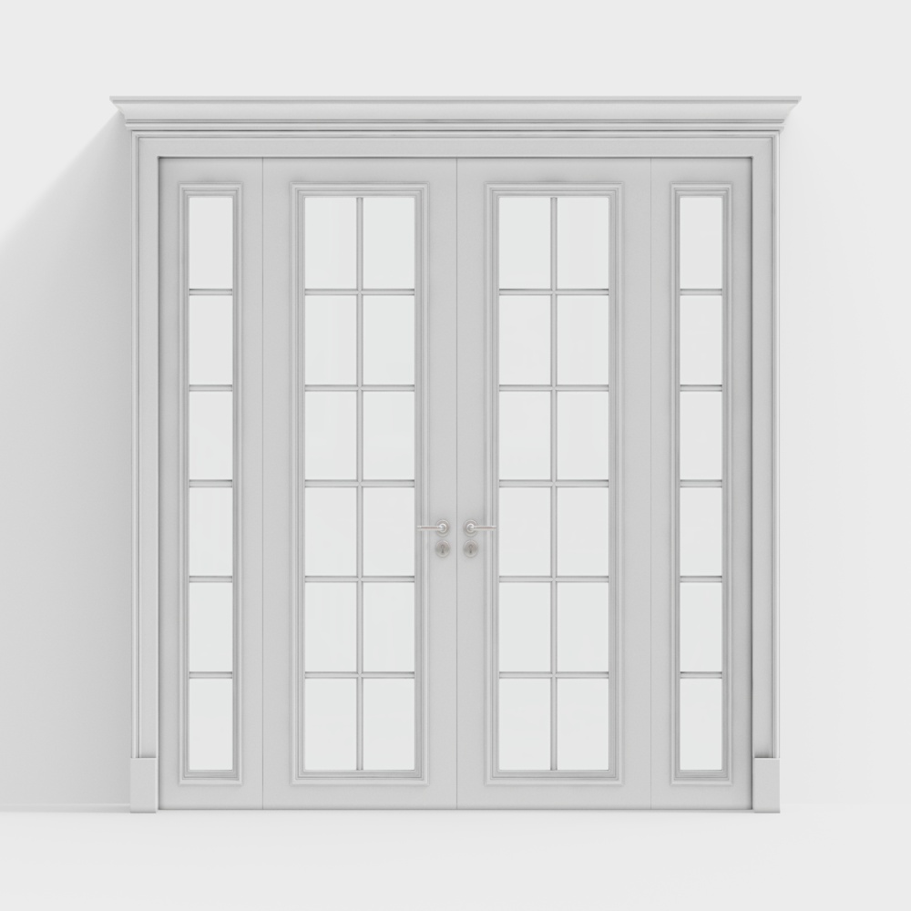 puertas dobles de vidrio minimalistas modernas