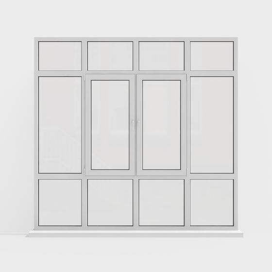 Stylish Low-Polygon Window 3D Model for Modern Spaces