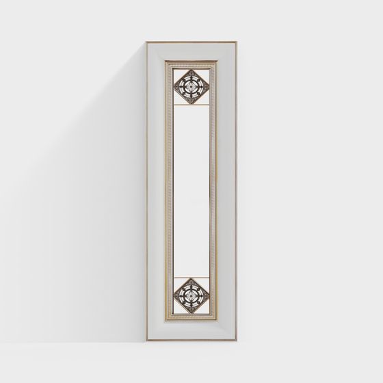 Elegant Classical Window Decoration 3D Model