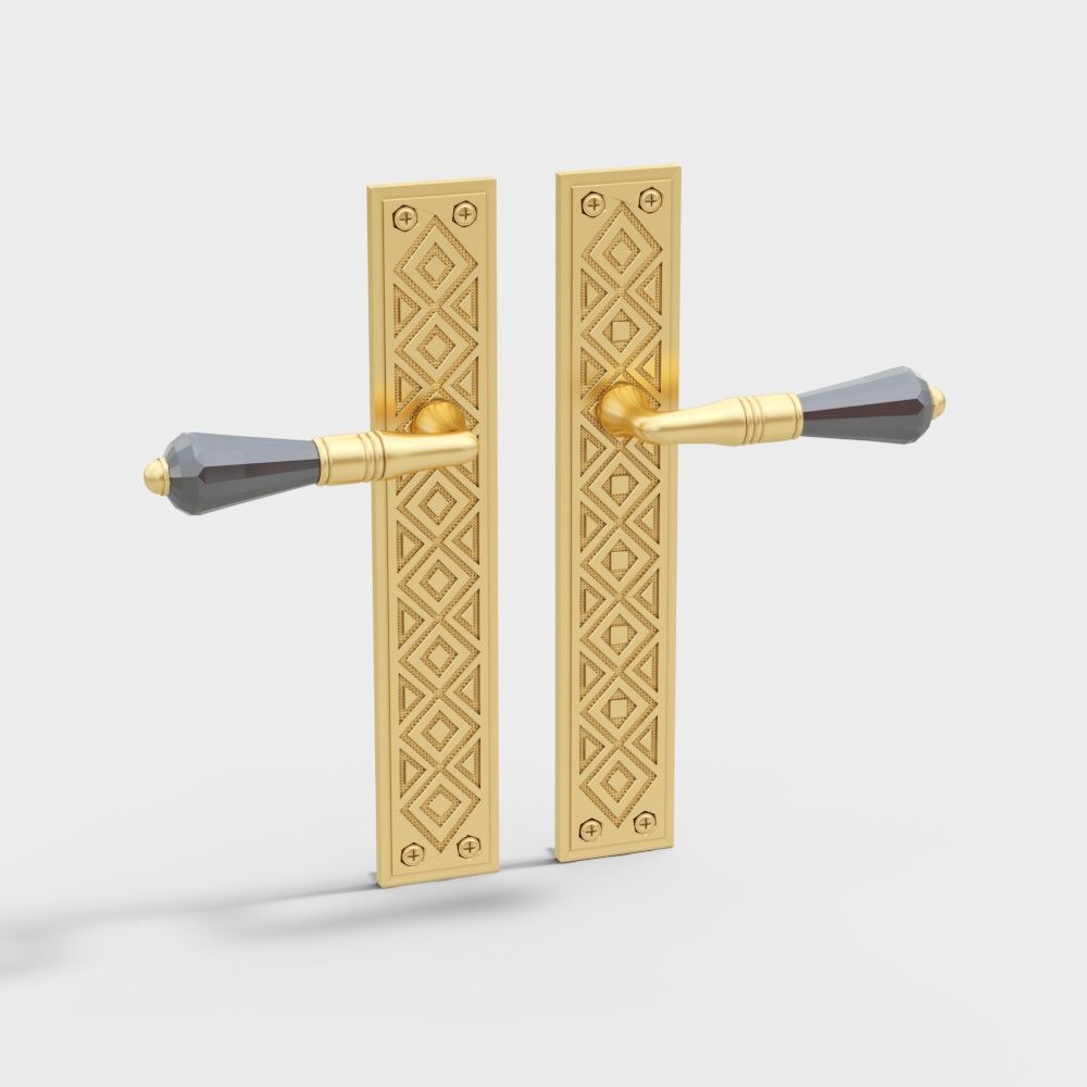 European vintage wrought iron door handle