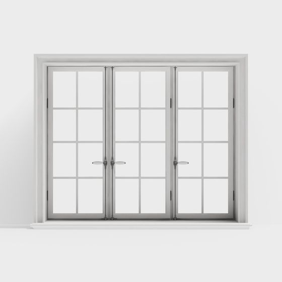 Elegant French Sliding Door 3D model