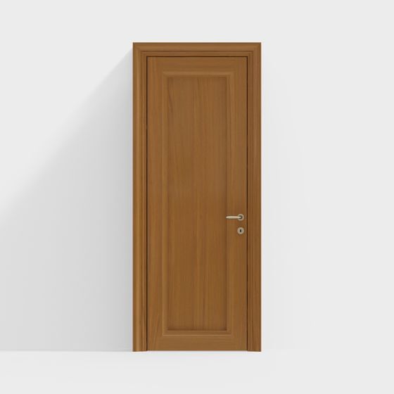 Wood Grain Door 3D model for Modern Interiors