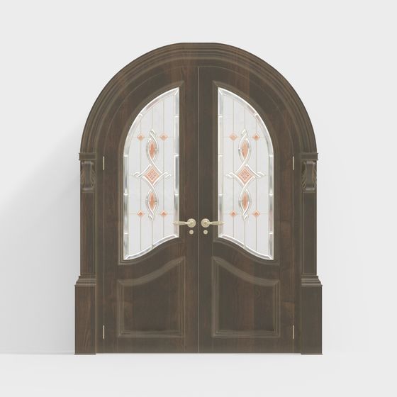 Arched Double Door 3D model for Modern Aesthetics