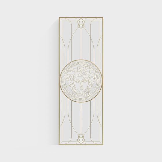 Art Deco Panel 3D model for Creative Projects