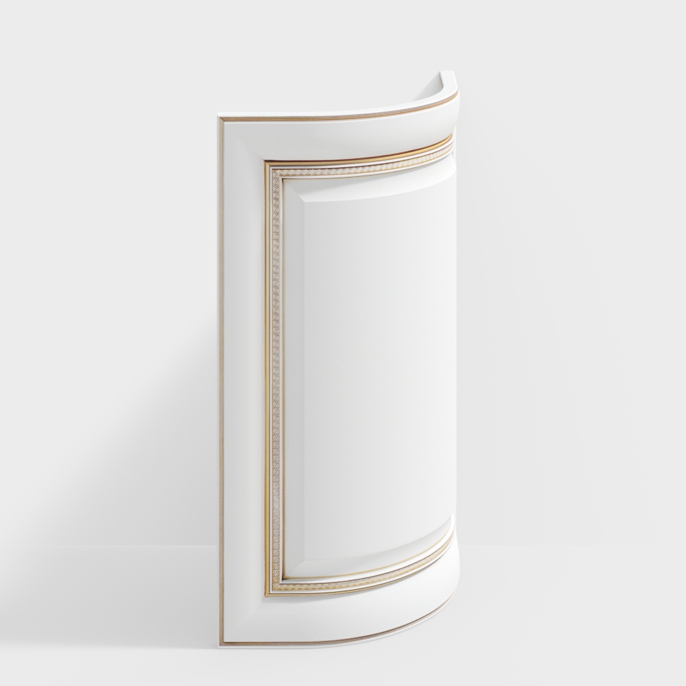 European vintage arched wainscoting