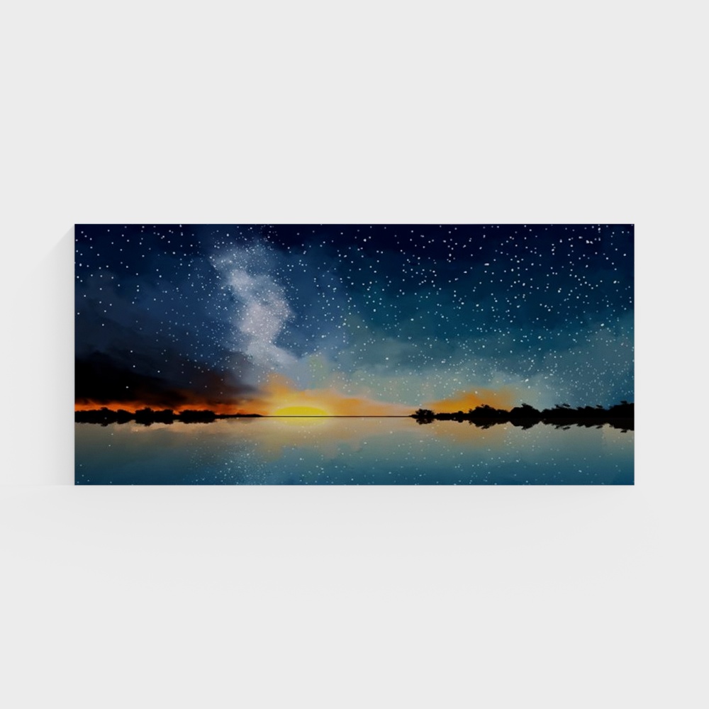 Starry Lakeside 3D model for Dreamlike Environments